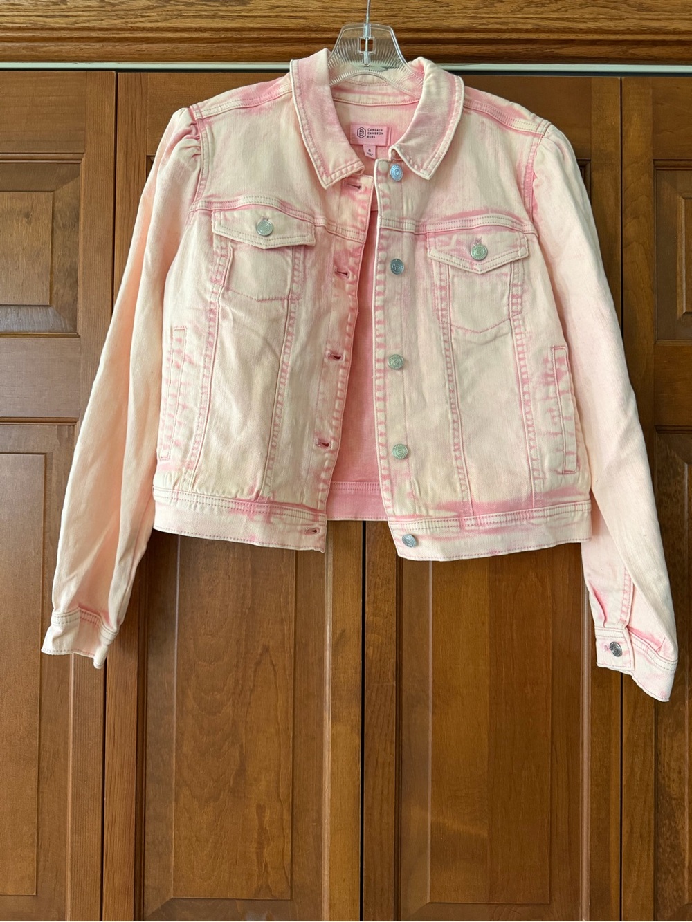 Candace Cameron Bure Pink Tie-Dye Denim Jacket